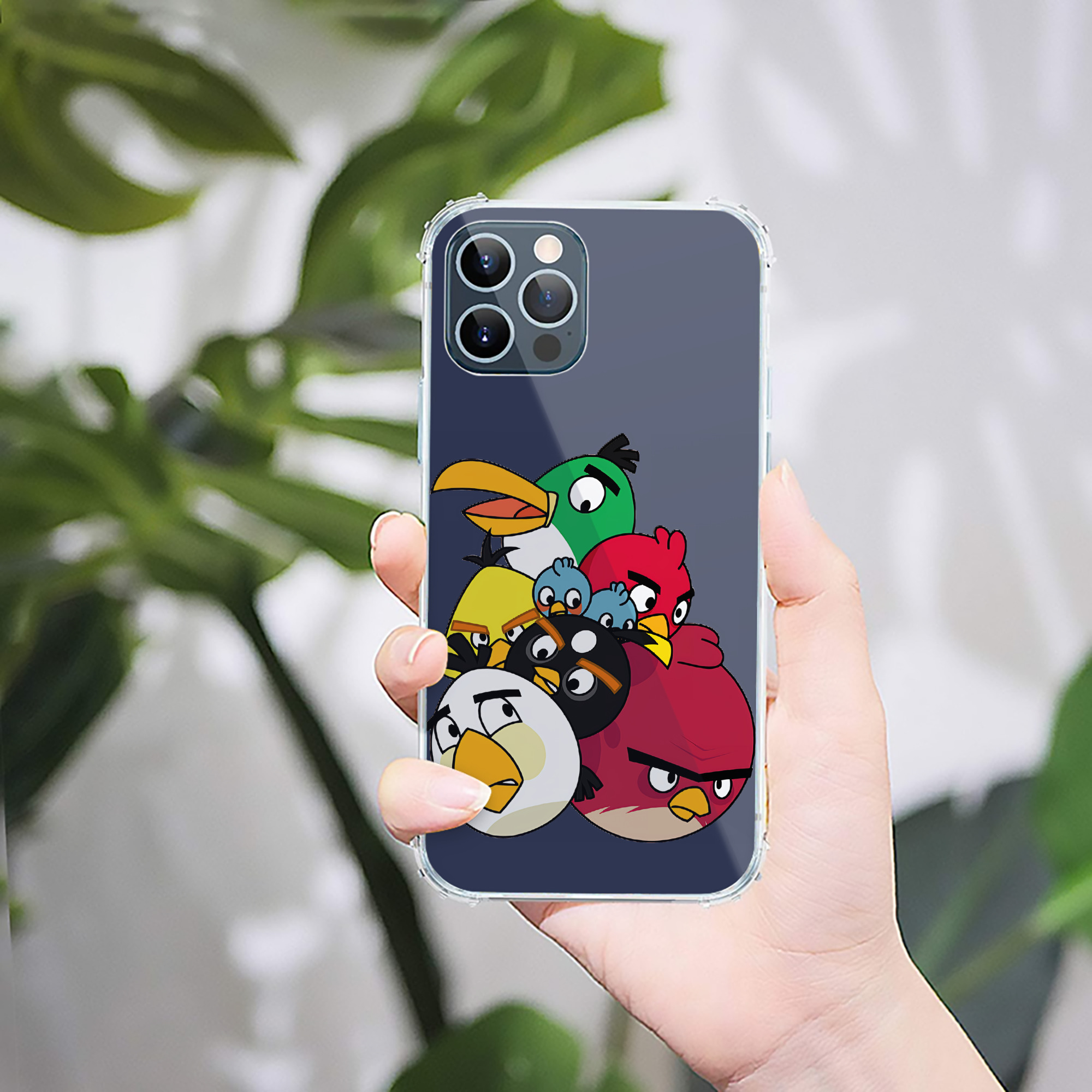 （画像用） Angry Birds アングリーバード 【iPhone 12シリーズ対応】透明スマホケース（クリアソフトケース）